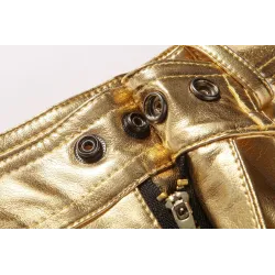 Fashionable shiny metallic pantsPants
