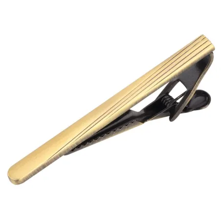 Classic bronze tie clipCufflinks