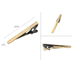 Classic bronze tie clipCufflinks