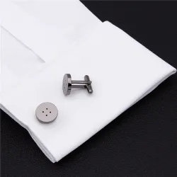 Round buttons - copper cufflinksCufflinks