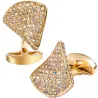 Luxury triangle cufflinks with crystalsCufflinks