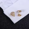 Luxury triangle cufflinks with crystalsCufflinks