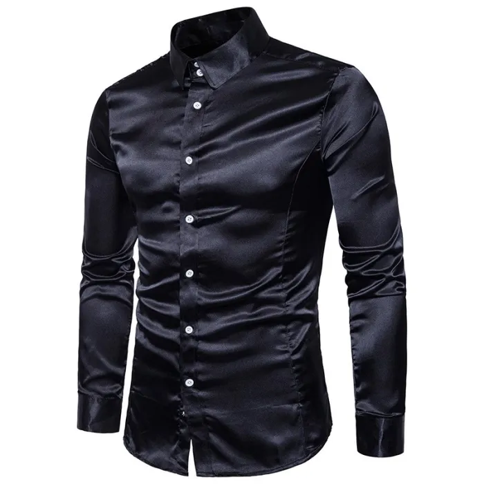 Satin long sleeve shirtT-shirts