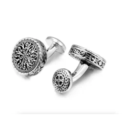 Elegant Vintage round cufflinksCufflinks
