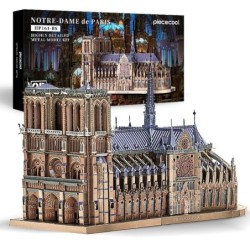 3D metal puzzles - Notre Dame Cathedral - DIY model - building kitMetal