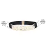 Fashionable elastic belt - with metal gold decorative chainBelts