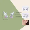 Flower fairy / pink crystal - silver earringsEarrings