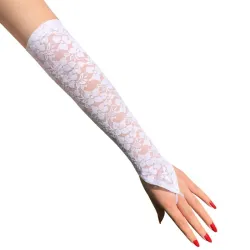 Sexy long lace gloves - fingerlessGloves
