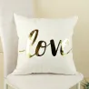 Luxury pillowcase - pineapple - gold-bronzing print - 45cm * 45cmCushion covers