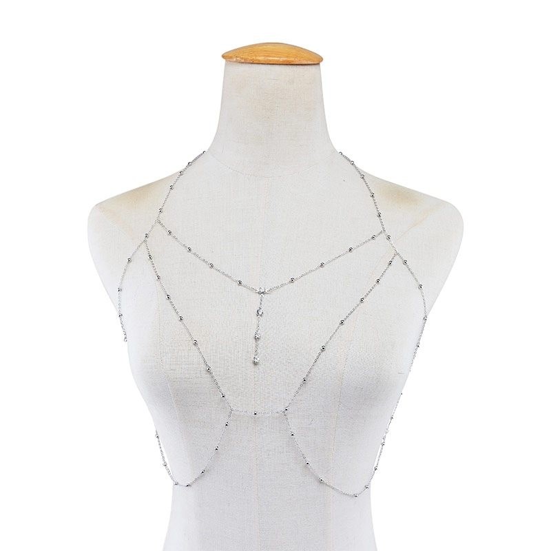 Tassel body chain / necklace - with crystalsNecklaces