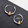 Small hoop earrings with a ballEarrings