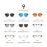 MERRYS - classic polarized sunglasses - semi-rimless - wooden temple - UV400Sunglasses