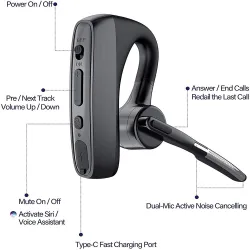Bluetooth earphones - HD wireless headset - with CVC8.0 dual microphone - noise reductionEar- & Headphones