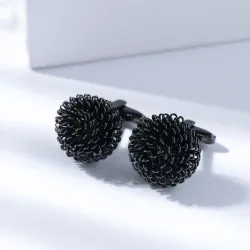 Elegant cufflinks - round flower bombCufflinks