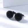 Elegant cufflinks - round flower bombCufflinks