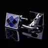 Square metal cufflinks - colorful chessboardCufflinks