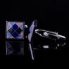 Square metal cufflinks - colorful chessboardCufflinks
