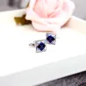 Square metal cufflinks - colorful chessboardCufflinks