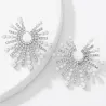 Sunflower shaped earrings - with crystals / pearlsEarrings
