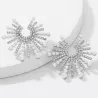 Sunflower shaped earrings - with crystals / pearlsEarrings