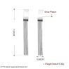 Silver long earrings - multi layered tasselsEarrings