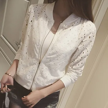 Lace short jacket - with zipperJackets