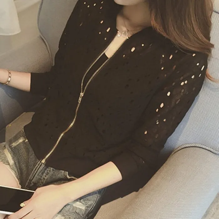 Lace short jacket - with zipperJackets