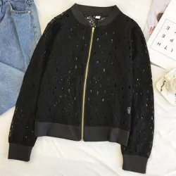 Lace short jacket - with zipperJackets