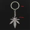 Metal keychain with maple leaf pendantKeyrings