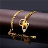 Africa map / lion pendant - with necklaceNecklaces