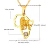 Africa map / lion pendant - with necklaceNecklaces