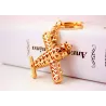 Crystal airplane - gold keychainKeyrings