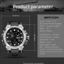 SANDA - sports Quartz watch - luminous - waterproofWatches