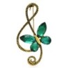 Musical note with butterfly - broochBrooches