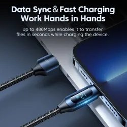 USB fast charging cable - for iPhone - with LED displayCables