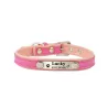 Dogs / cats collar - ID Tag - personalized - engraved - leatherCollar & Leads