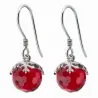 Crystal red ball / snowflake - earringsEarrings