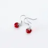 Crystal red ball / snowflake - earringsEarrings