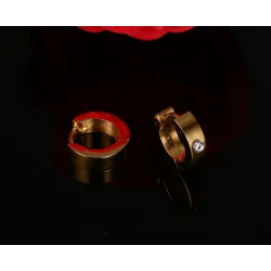 Small hoops earrings - with zirconia - stainless steelEarrings
