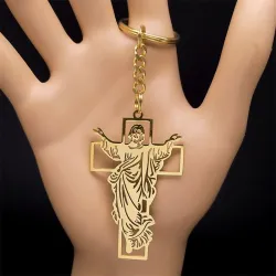 Jesus / cross - metal keychainKeyrings
