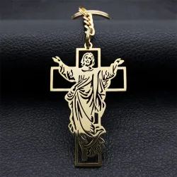 Jesus / cross - metal keychainKeyrings