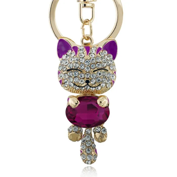 Crystal cat - keychainKeyrings
