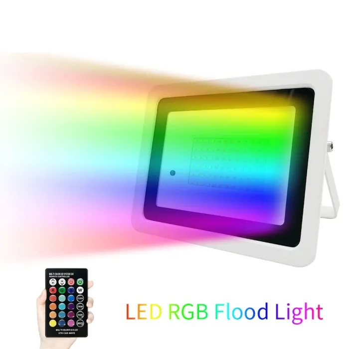 RGB LED floodlight - outdoor reflector - remote control - waterproof - 220V / 110V - 20W - 30W - 50W - 100WFloodlights