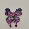Colorful butterfly / God of war - gold plated vintage broochBrooches