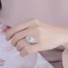 Elegant silver ring - crystal flowerRings