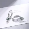 Small round earrings with white crystalsEarrings
