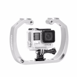 Underwater aluminum selfie monopod - mount - double-arm holder - for GoPro CamerasMounts