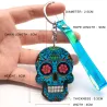 Colorful Mexican skull - keychainKeyrings