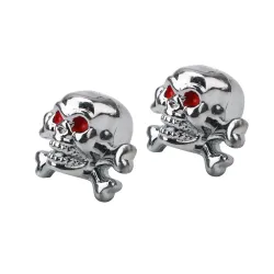 Universal tire air valve - caps - skull shape - 4 piecesValve caps