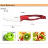 Ceramic kitchen knives set - with holder - red handlesCeramic